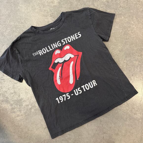 Vintage Y2K The Rolling Stones Band Tour Graphic Tee Black XL - Picture 1 of 5